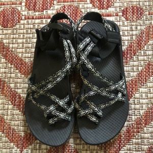 Black/White Patterned Chacos